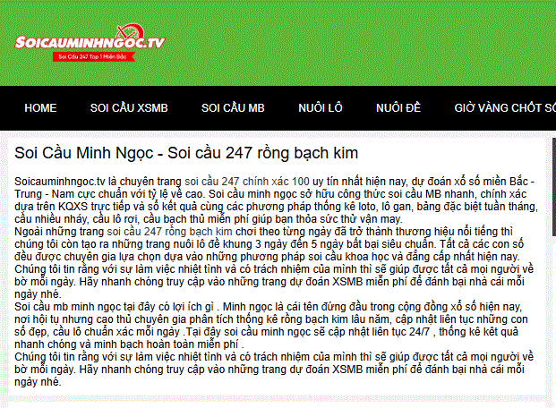 Giải đáp nhưng câu hỏi hay nhất ở trang web soicauminhngoc.tv