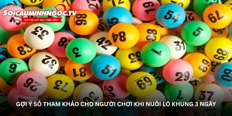 Gợi ý số tham khảo cho người chơi khi nuôi lô khung 3 ngày